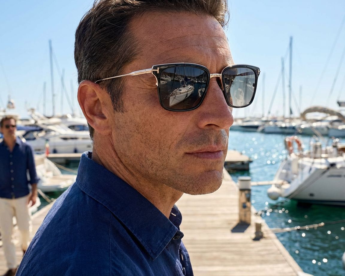 Tom Ford FT0831-S 01K 54-20 Noir Or vue 360 degr&eacute;s 9