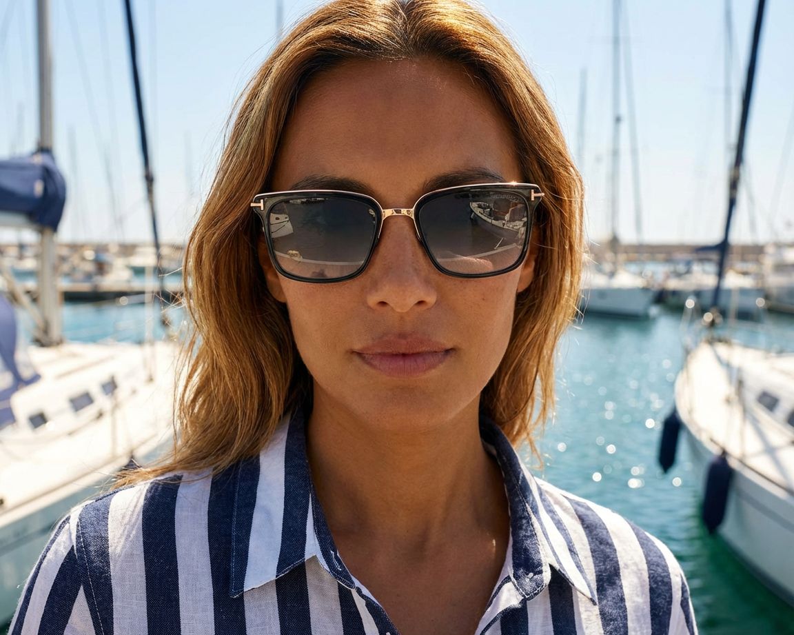 Tom Ford FT0831-S 01K 54-20 Noir Or vue 360 degr&eacute;s 10