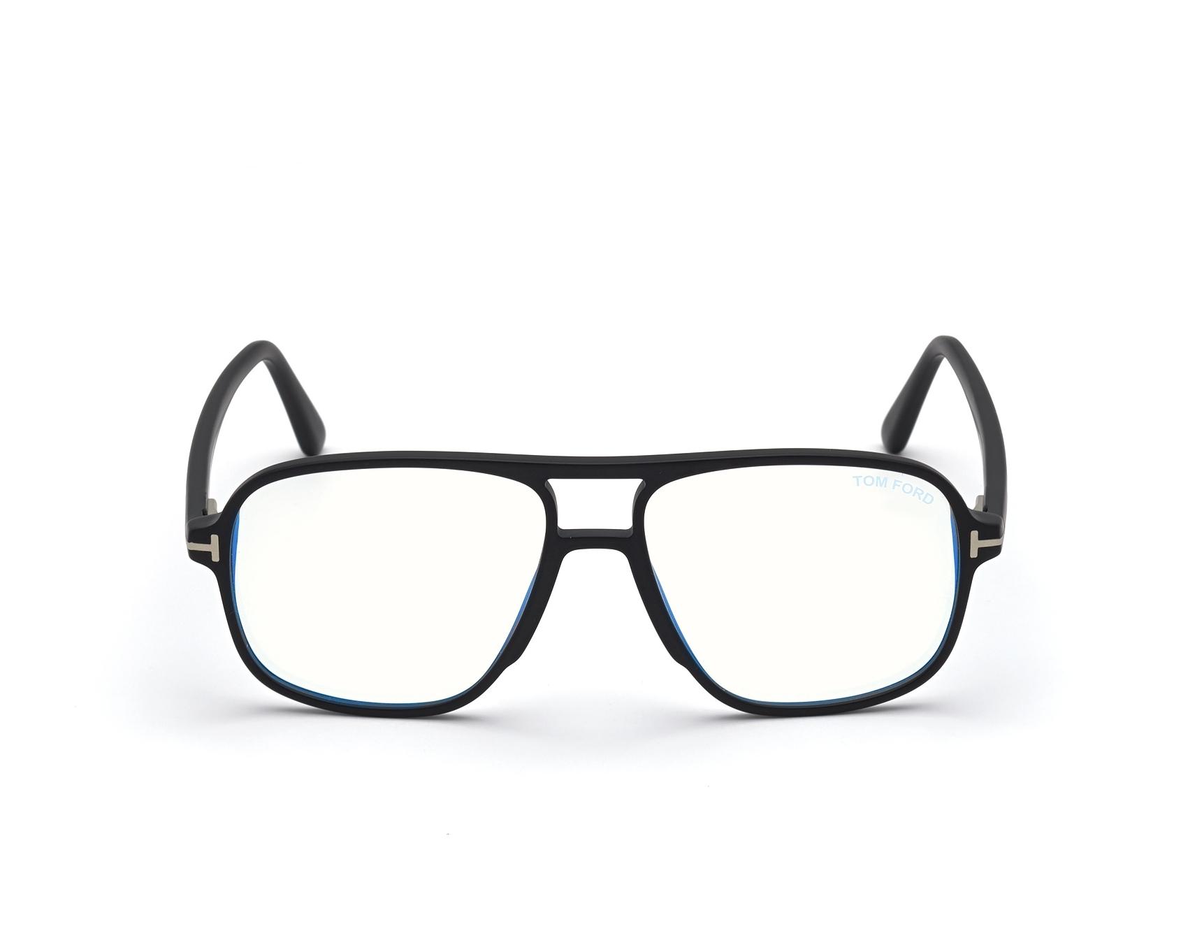 Tom Ford FT-5737-B-V 002 56-15 Black  vue de c&ocirc;t&eacute;