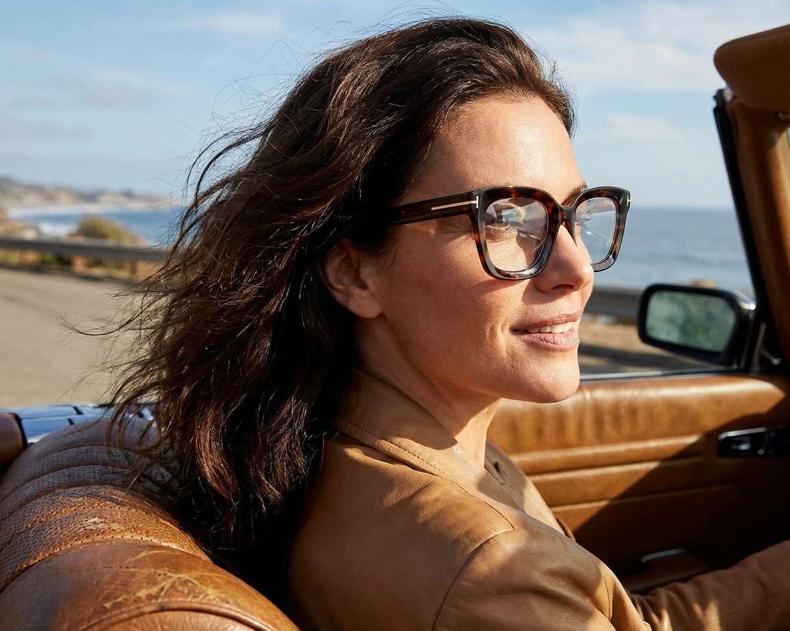 Tom Ford FT-5880-B/V 052 51-22 Havane  vue de c&ocirc;t&eacute;