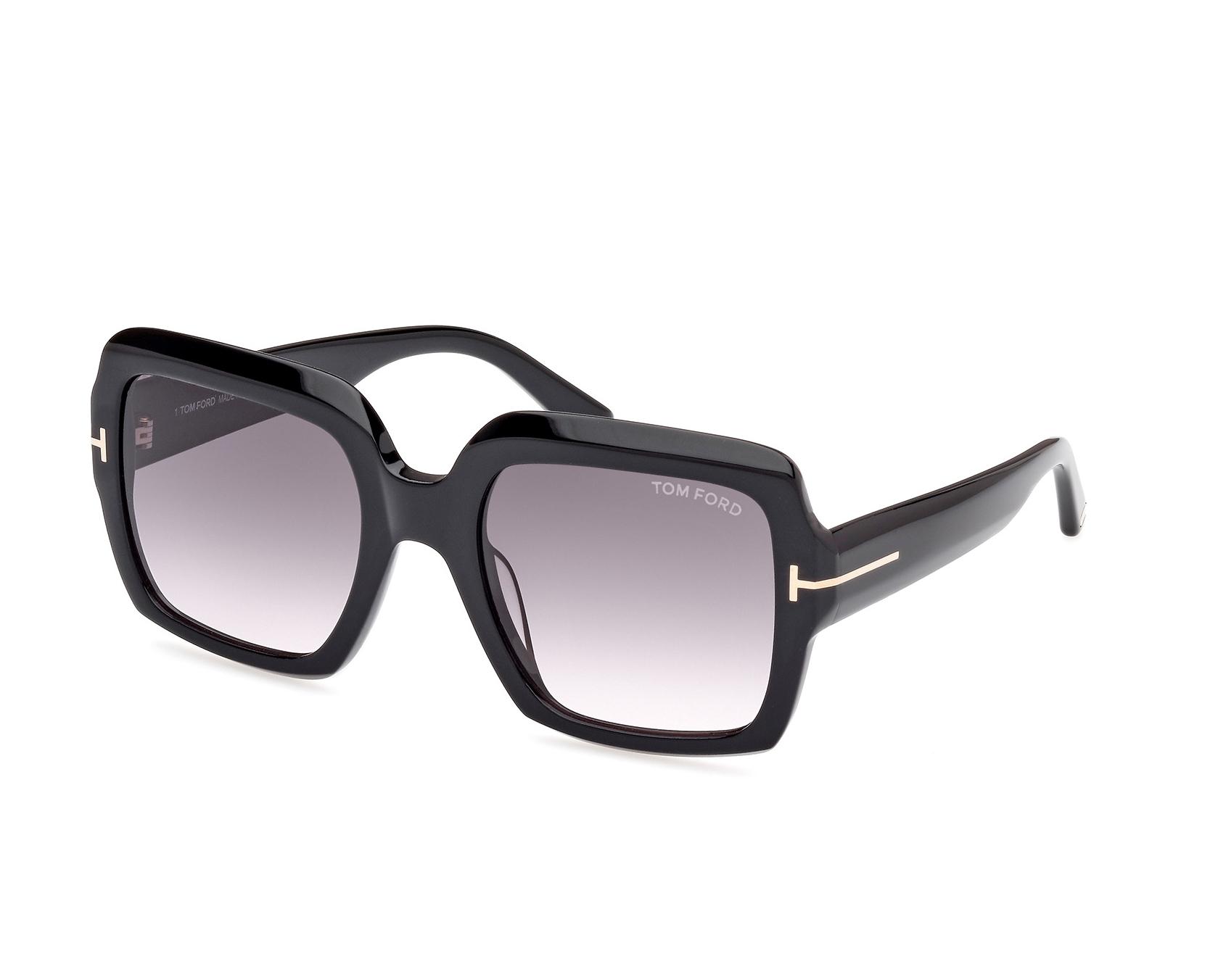 Tom Ford FT-1082-S 01B 54-21 Noir Or vue de profil