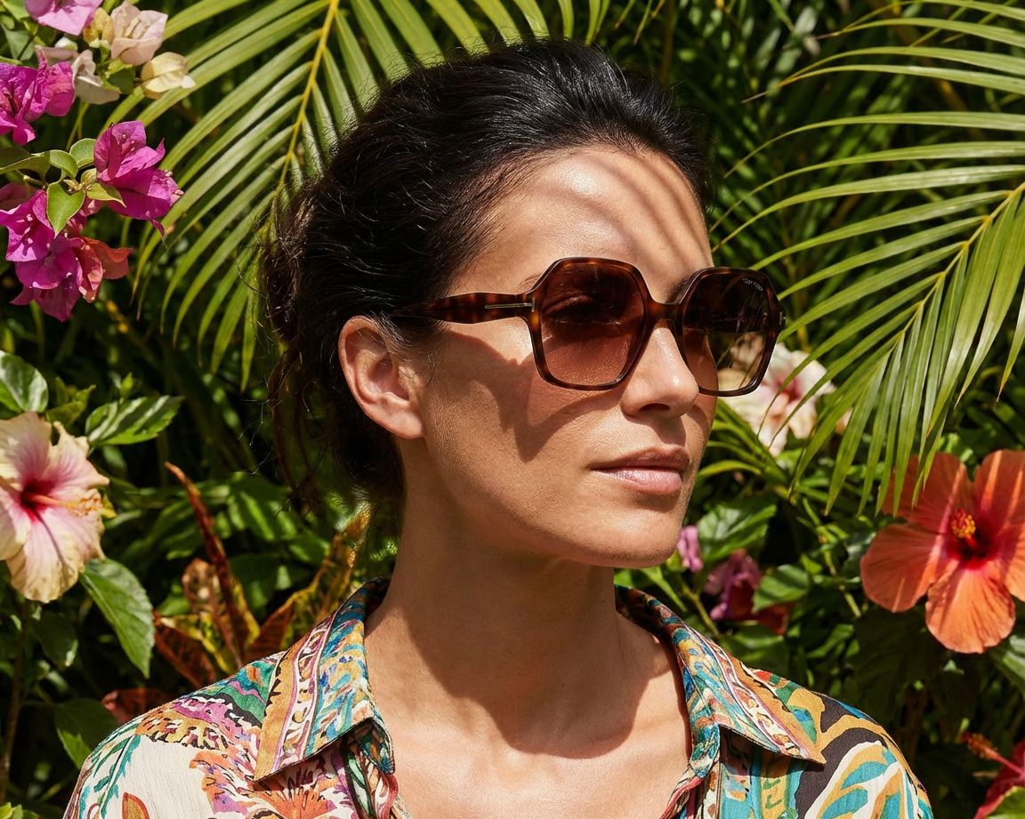 Tom Ford FT-1032-S 53Z - Brown Gold autre vue