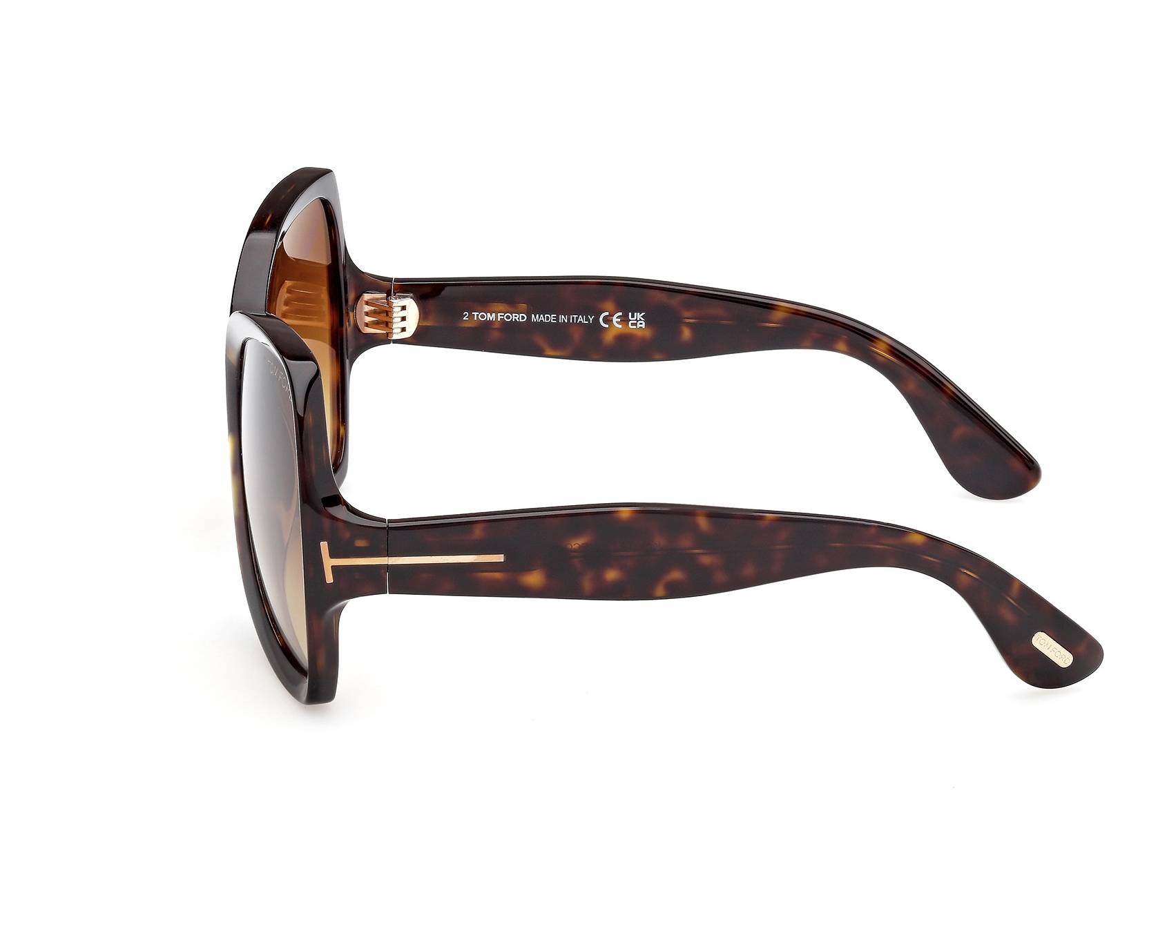Tom Ford FT1222 52F 60-18 Havane Marron vue de profil