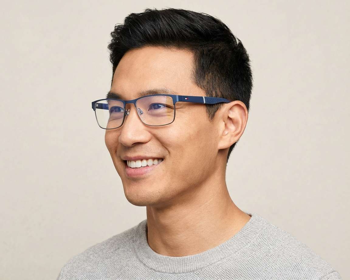 Tommy Hilfiger TH-2041 KU0 54-18 Bleu Ruthen vue 360 degr&eacute;s 5