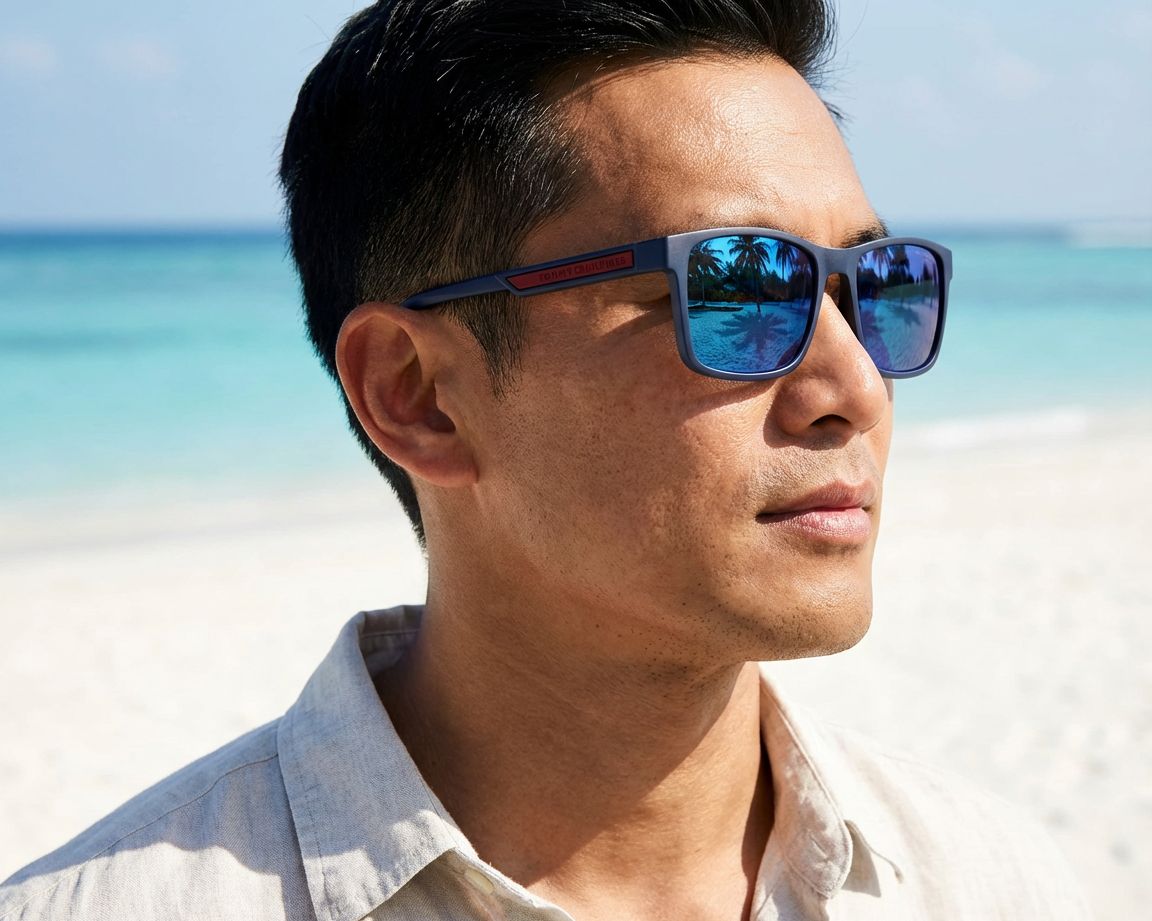 Tommy Hilfiger TH-2089-S FLL/VI 56-19 Bleu  vue 360 degr&eacute;s 5