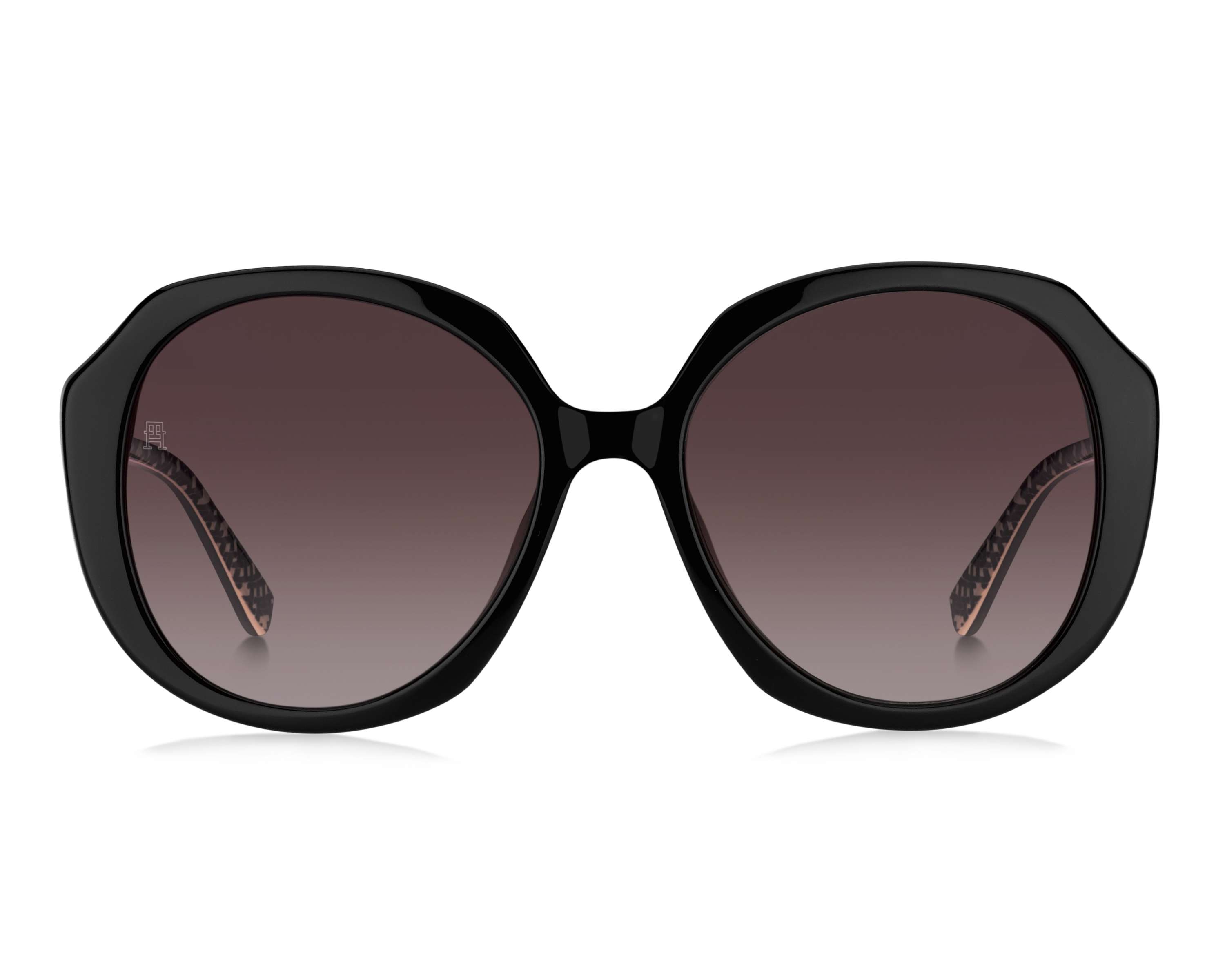 Tommy Hilfiger TH-2106-S 7YQ/HA 54-17 Noir Marron vue de c&ocirc;t&eacute;