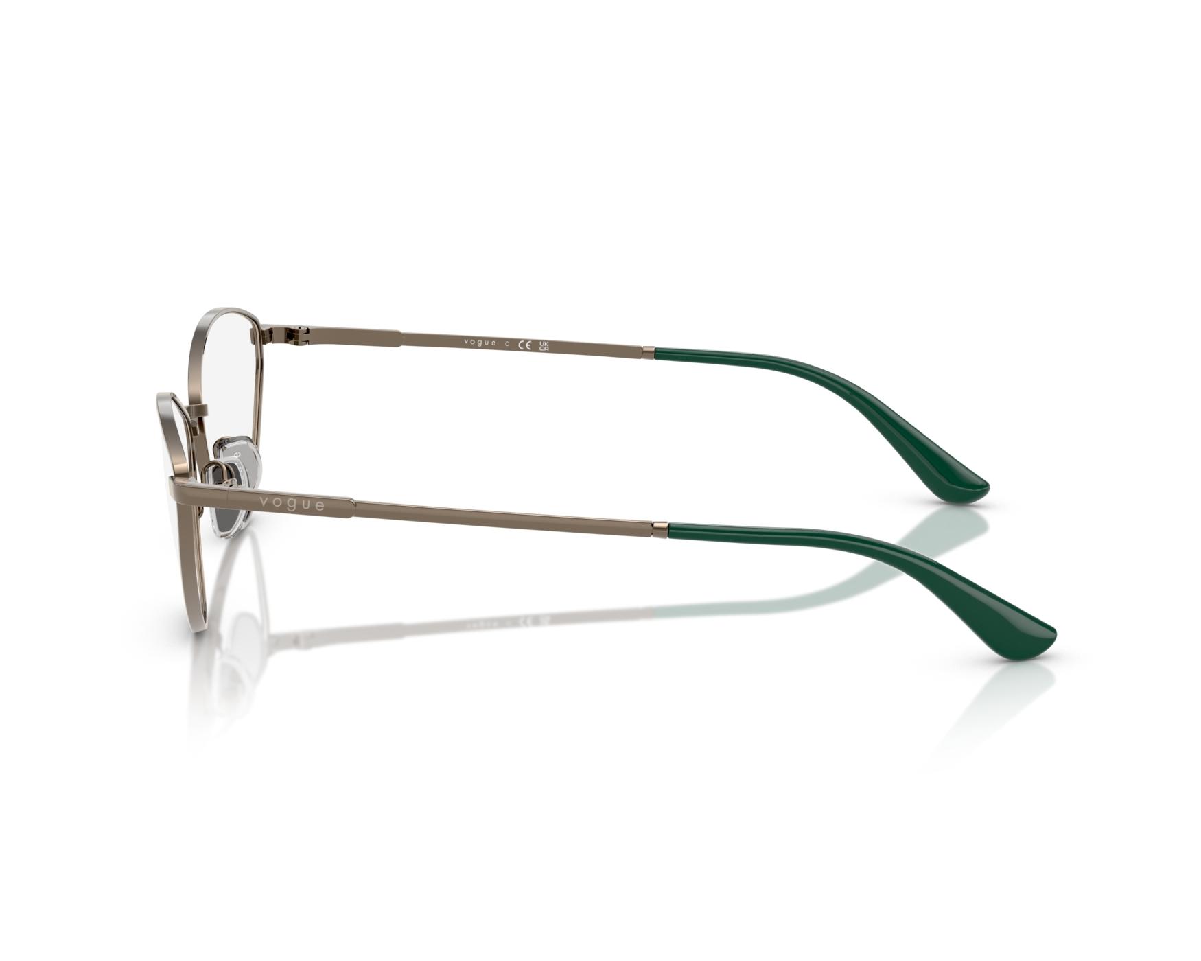 Lunettes De Vue Vogue VO 5163 - Monture Ovale Marron Et Or, Acétate Et Métal, Neuves Sans étiquette