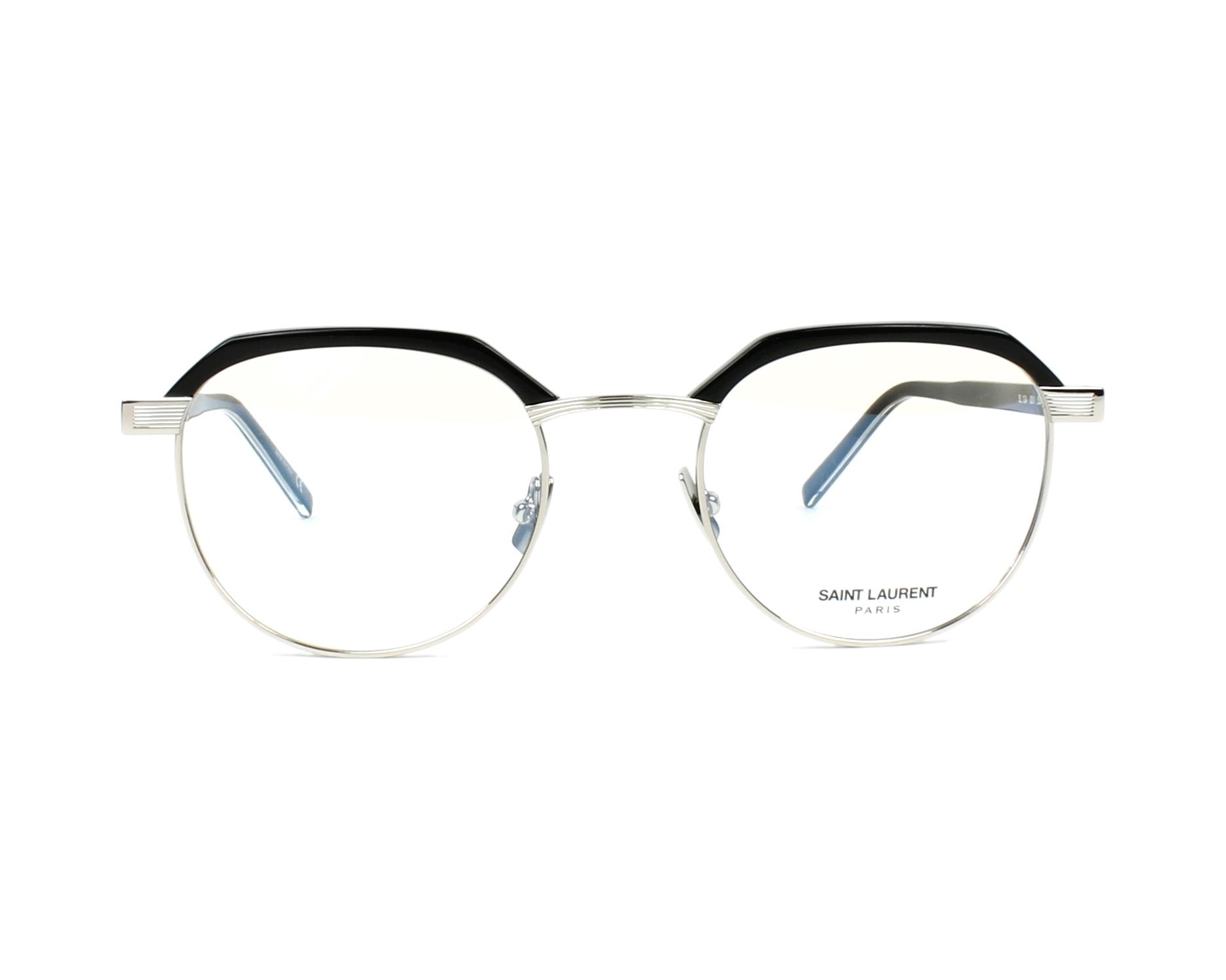 Yves Saint Laurent SL-124 001 50-21 Noir Argent vue de face
