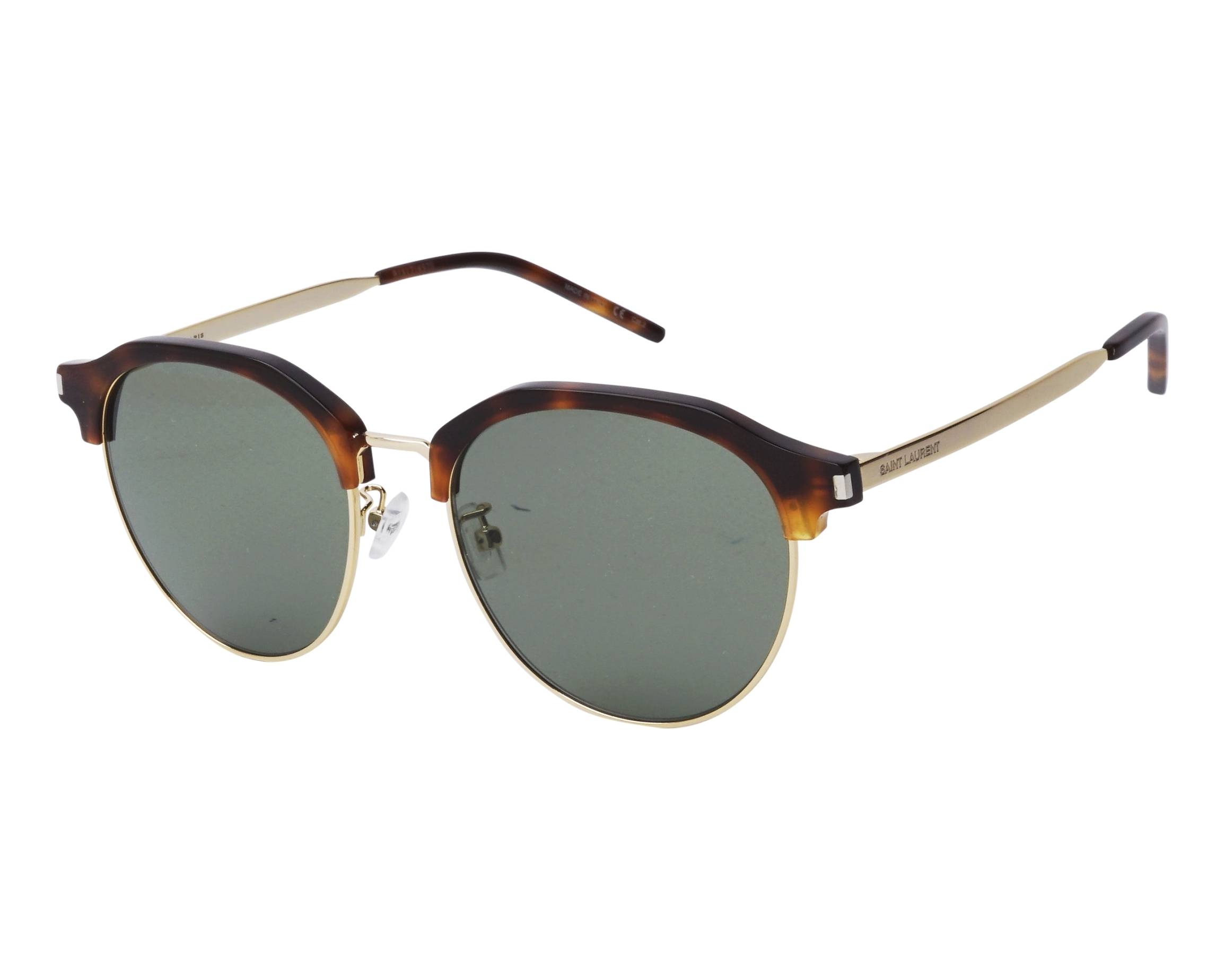 Saint Laurent Brown Aviator Frame with Lightly Tinted Brown Lens YSL Saint Laurent SL652/F Solace Aviator Sunglasses in Havana  main image 4