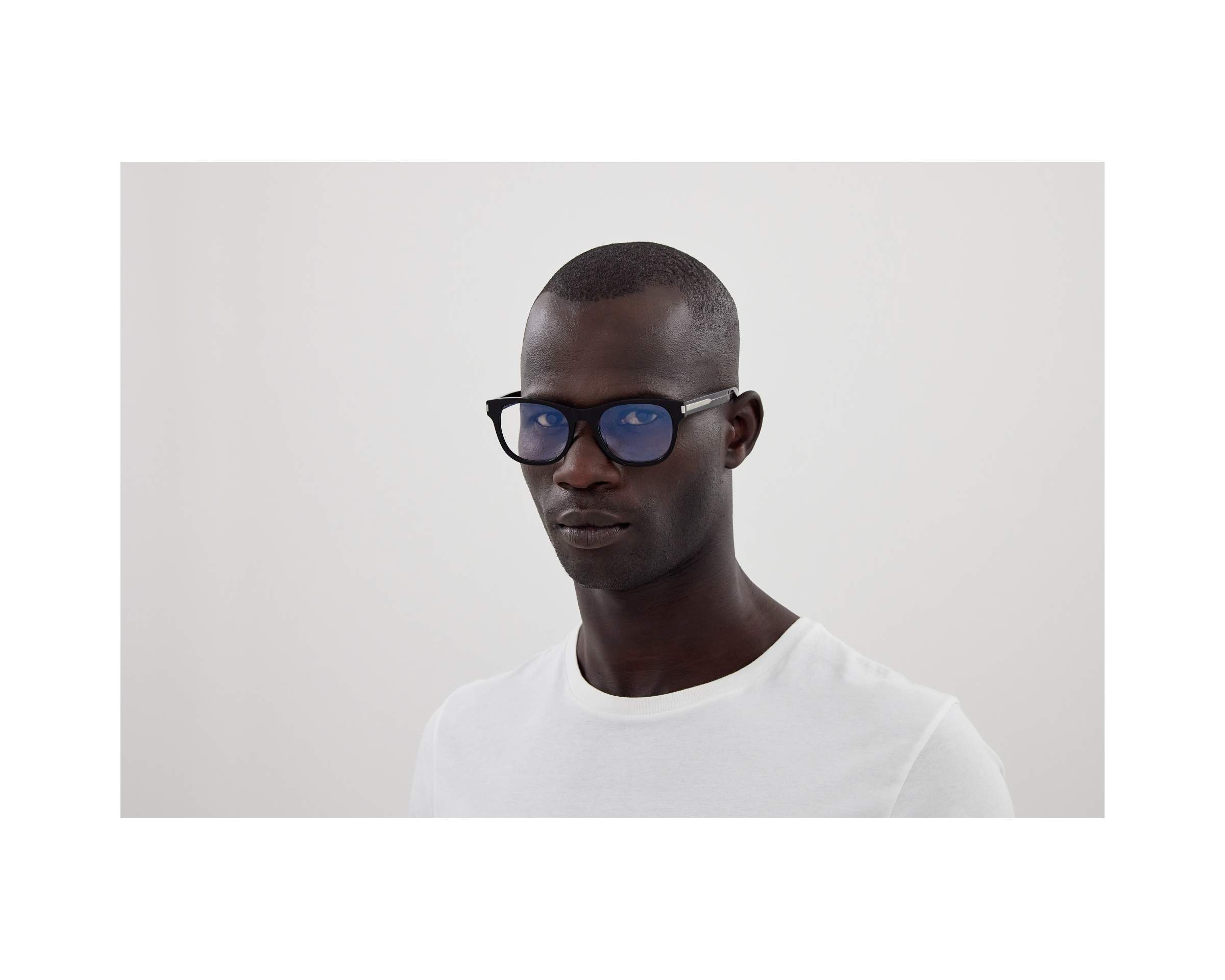 Yves Saint Laurent SL-663 004 55-20 Noir  vue de face