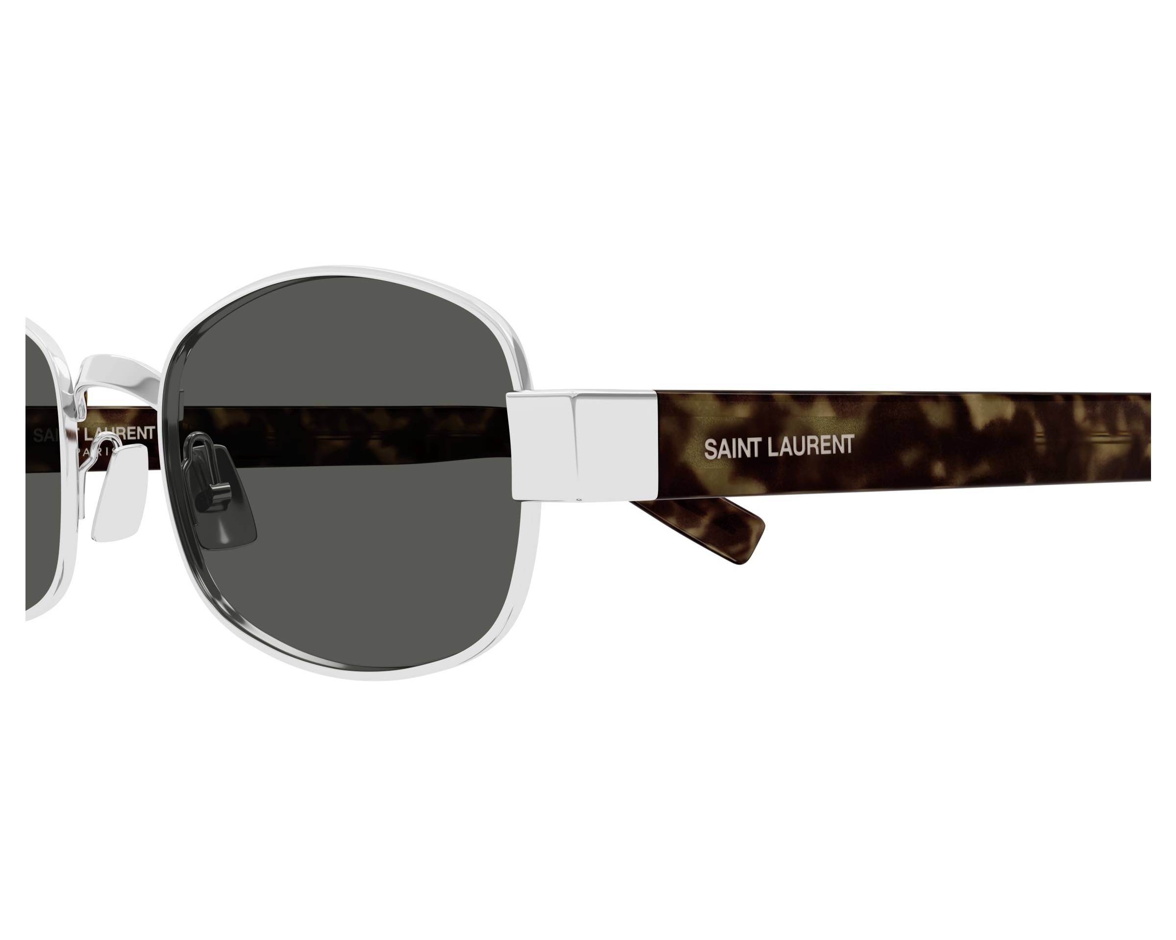 ?️ New Saint Laurent SL606 002 Sunglasses - Silver Frame, Grey Lenses Buy Saint Laurent Silver (002) Sunglasses Online - Sunglasses.ie main image 3