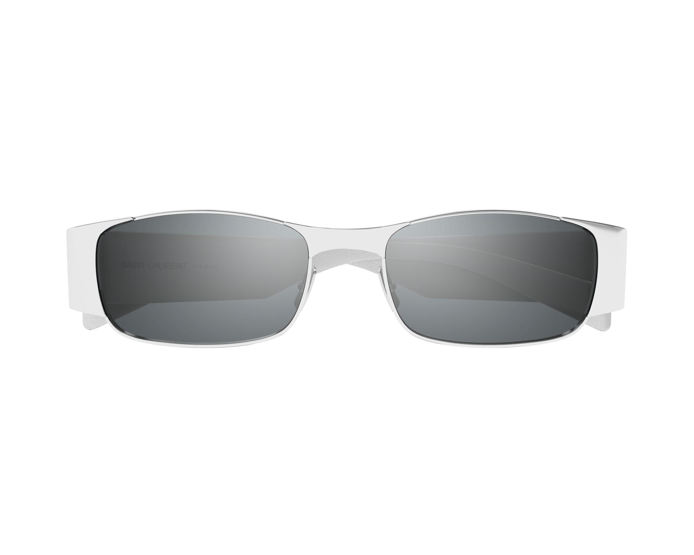 NWT SAINT LAURENT SUNGLASSES SILVER GREY SAINT LAURENT EYEWEAR D-frame acetate and silver-tone  main image 4