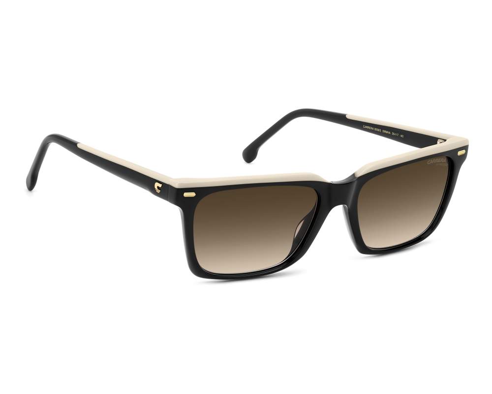 Carrera Carrera CARRERA-3056-S 0WM/HA 55-17 Noir Beige vue 360 degrés 2
