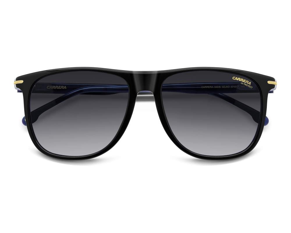 Carrera Carrera CARRERA-349-S 9ZJ/9O 57-17 Noir Bleu vue 360 degrés 2