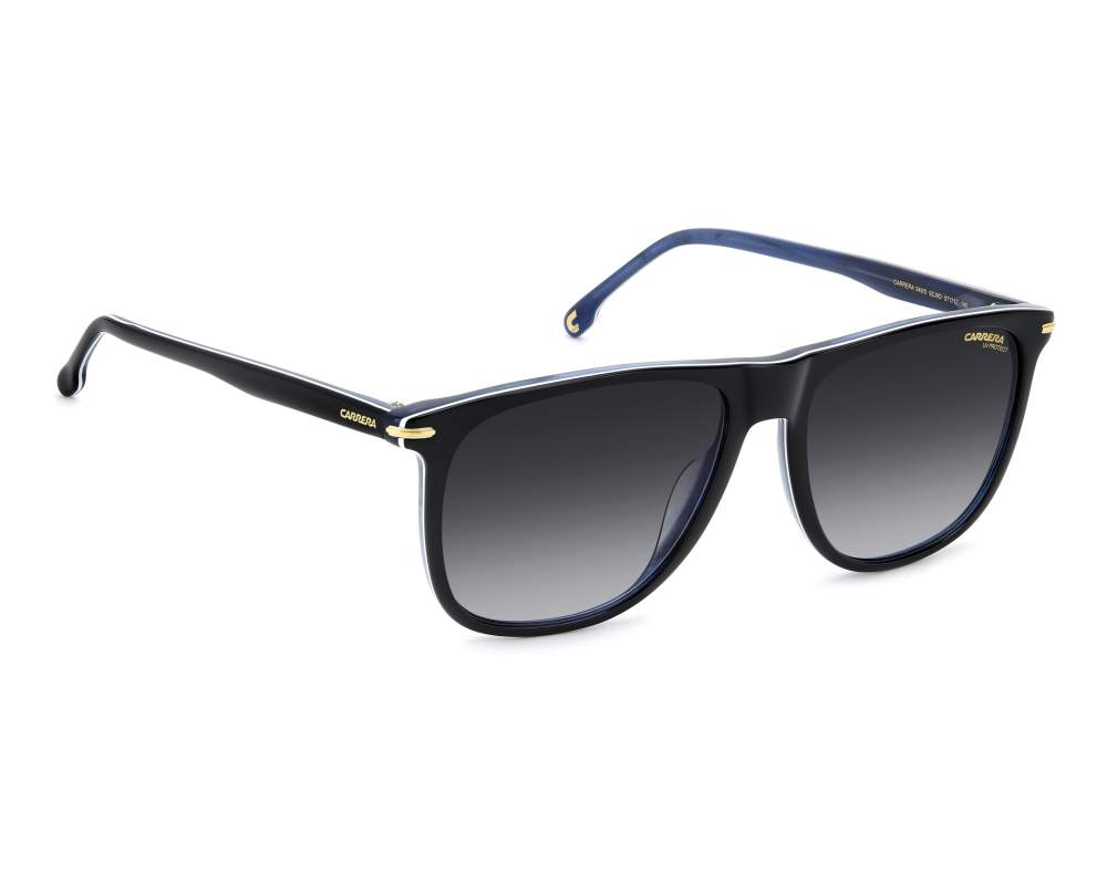 Carrera Carrera CARRERA-349-S 9ZJ/9O 57-17 Noir Bleu vue 360 degrés 8