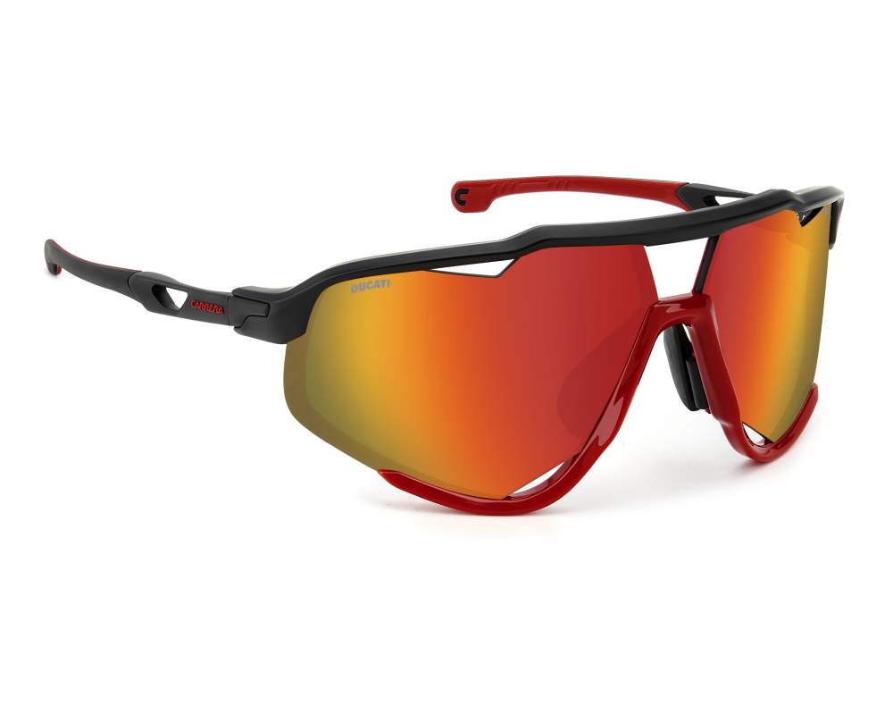 Carrera Carrera CARDUC-055-S BLX/UZ 76-11 Negra Rojo vue 360 degrés 6