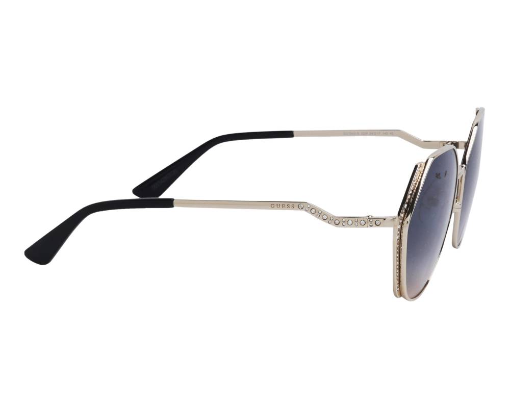 Guess Guess GU7842S 33W 58-17 Or Noir vue de face Guess Guess GU7842S 33W 58-17 Or Noir vue de face