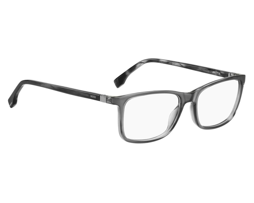 Hugo Boss Hugo Boss BOSS-1573 E66 56-17 Gris Noir vue de face