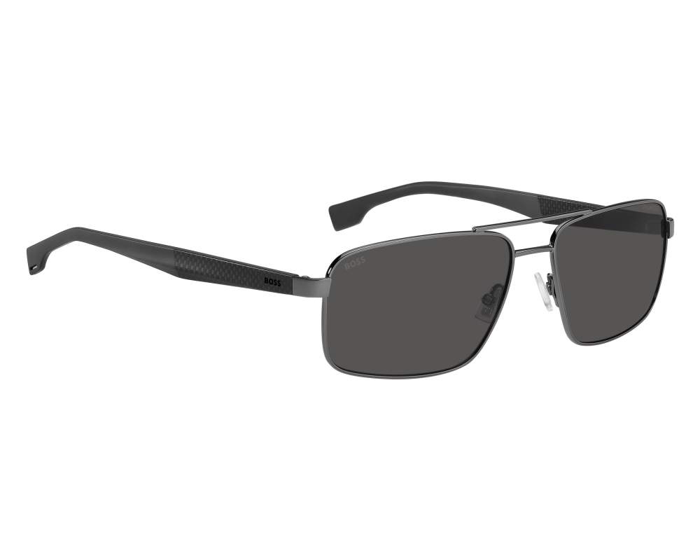 Hugo Boss Hugo Boss BOSS-1580-S V81M9 59-16 Gunmetal Noir vue de face