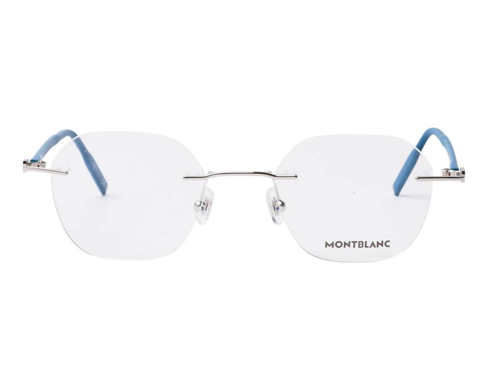 Mont Blanc Mont Blanc MB0223O 005 50-21 Silver vue de face Mont Blanc Mont Blanc MB0223O 005 50-21 Silver vue de face
