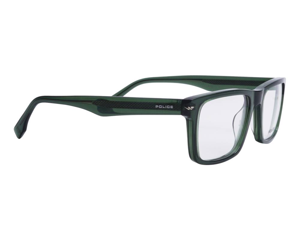 Police Police VPLQ64 0M26 55-20 Vert Transparent vue de face