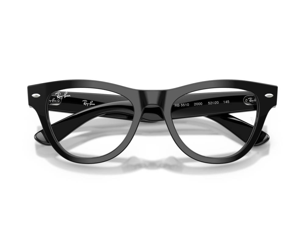 Ban Size Chart Taille 52 Lunette Lunettes De Vue Ray-Ban RX5510 2000