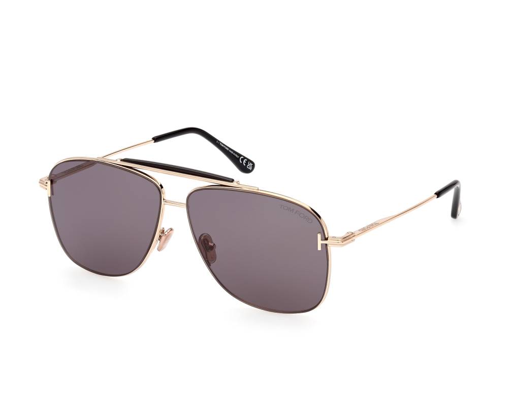 Tom Ford Tom Ford FT-1017 28A 60-12 Or Noir vue de profil