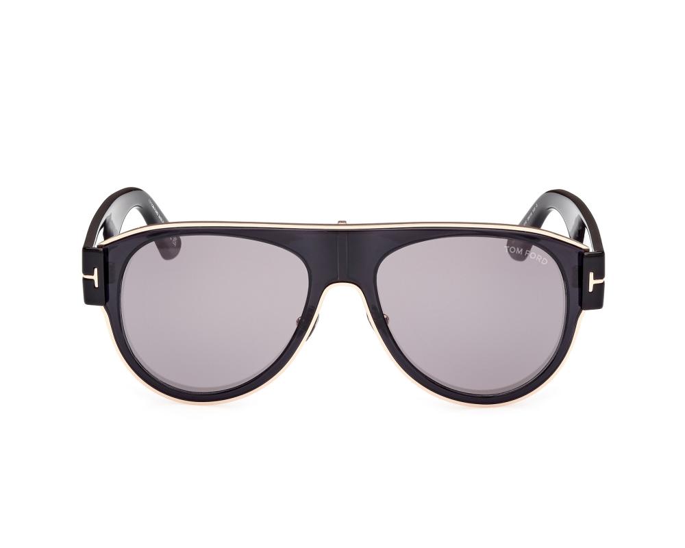 Tom Ford Tom Ford FT-1074-S 01C 58-18 Noir Or vue de côté