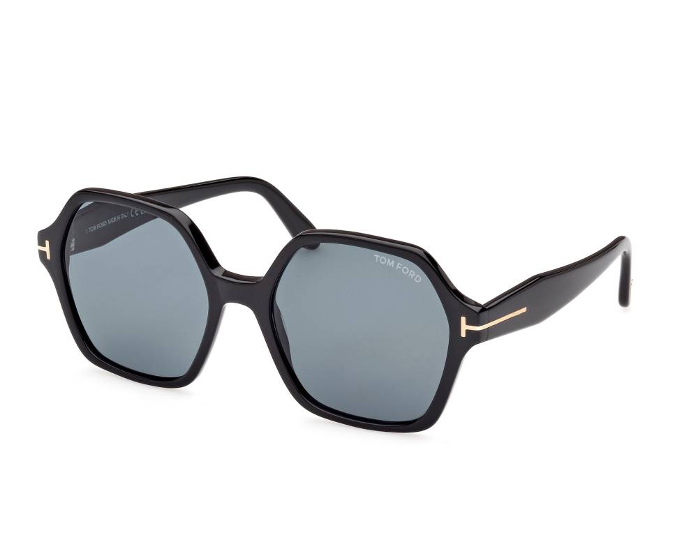 Tom Ford Tom Ford FT-1032 01A 56-19 Noir Or vue de profil Tom Ford Tom Ford FT-1032 01A 56-19 Noir Or vue de profil