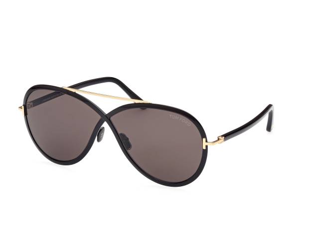 Lunettes De Soleil Tom Ford TF 435 Janina, Couleur Gris-marron Dégradé, Neuves Avec étiquettes